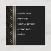 金属エレガントフェイクダブルトリム(水玉模様付) スクエア名刺 (裏面)