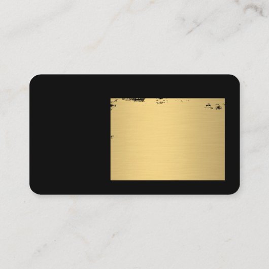 金属エレガントフェイク金ゴールドブラシ 名刺 (裏面)