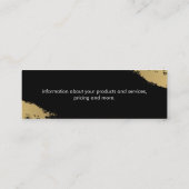 金属エレガントフェイク金ゴールドブラック |バリエーションII スキニー名刺 (裏面)