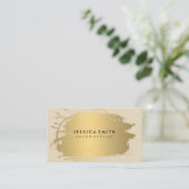 金属エレガントフェイク金ゴールド 名刺 (スタンド正面)