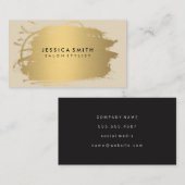 金属エレガントフェイク金ゴールド 名刺 (正面/裏面)