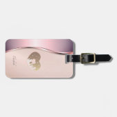 金属エレガントモダンハート ラゲッジタグ (正面横)