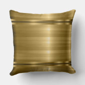 金属エレガント金ゴールドストライプ クッション (裏面)