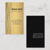 金属エレガント金ゴールド 名刺 (正面/裏面)