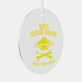 金属オーナメント/黄色ボブのソーサーRehttpairロゴ メタルオーナメント (正面右)