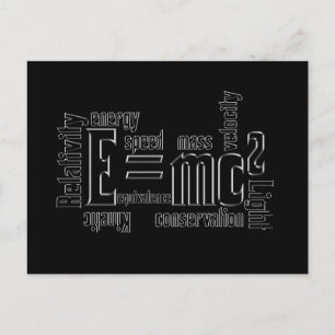 金属カッコいい科学質量同等性 ポストカード