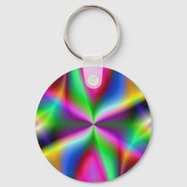 金属カラフルフラクタル光沢 キーホルダー