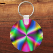 金属カラフルフラクタル光沢 キーホルダー (正面)