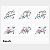 金属カーブの虹に傾斜 スクエアシール (シート)