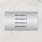 金属カーボン繊維の名刺 名刺 (裏面)