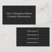金属カーボン繊維の名刺 名刺 (正面/裏面)