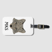 金属キツネ顔カスタマイズ可能モノグラム ラゲッジタグ (正面横)