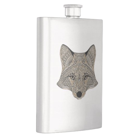 金属キツネ顔 フラスク (右)