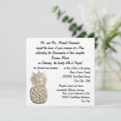 金属キンセアニェラのパイナップル金ゴールド 招待状 (スタンド正面)