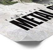 金属ギア無地の3デザイン ポスター (角)