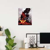 金属ギア無地のVファントム痛 ポスター (ホームオフィス)