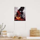 金属ギア無地のVファントム痛 ポスター (キッチン)