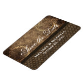 金属ギアFlexiマグネット、ブラウンの日付を保存 マグネット (左側)