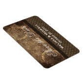 金属ギアFlexiマグネット、ブラウンの日付を保存 マグネット (右側)