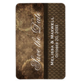 金属ギアFlexiマグネット、ブラウンの日付を保存 マグネット (縦)