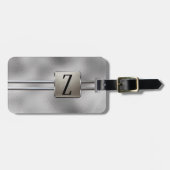 金属クラシック金属ルックモノグラムギフト ラゲッジタグ (正面横)