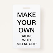 金属クリップが付いているカスタムでパーソナライズなバッジ バッジ (正面)