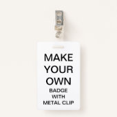 金属クリップが付いているカスタムでパーソナライズなバッジ バッジ (正面クリップ)