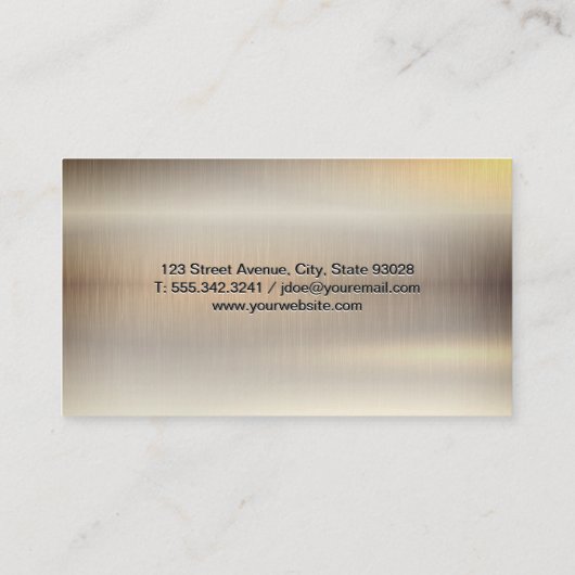 金属クロム背景 名刺 (裏面)