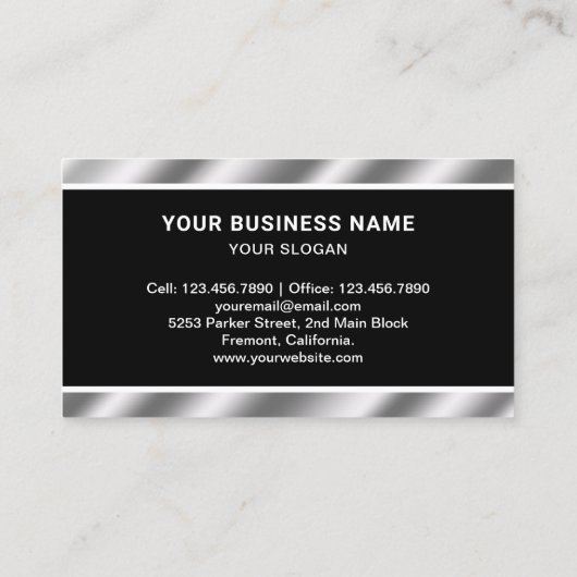 金属クロム金属ワーク溶接サービス溶接機 名刺 (裏面)