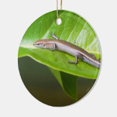 金属クールなSkink Niveoscincus Metallicus セラミックオーナメント (左)