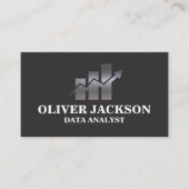 金属グラフのバーグラフ | 財務投資 名刺 (正面)