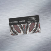 金属グランジバイクもしくは自転車に乗る人レザー自動修復整備士 マグネット名刺 (インサイチュ)