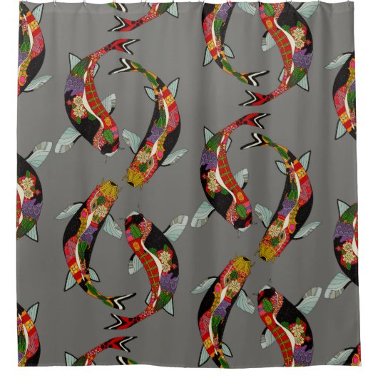 金属コイ シャワーカーテン (正面)