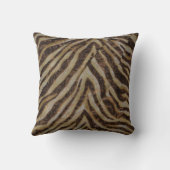 金属シマウマのアニマルプリントの青銅の金ゴールドの銅の日焼け クッション (裏面)