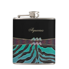 金属シマウマの(占星術の)十二宮図の印のアクエリアス フラスク