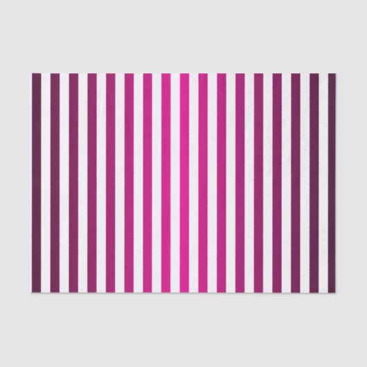 金属ショッキングピンクおよび白のストライプ 薄葉紙 (正面)