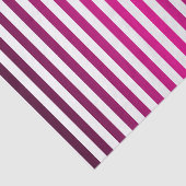 金属ショッキングピンクおよび白のストライプ 薄葉紙 (詳細)