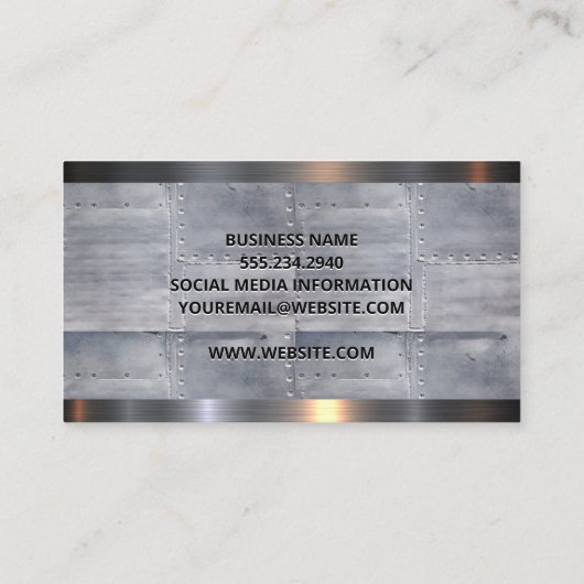 金属シートとリベット 名刺 (裏面)