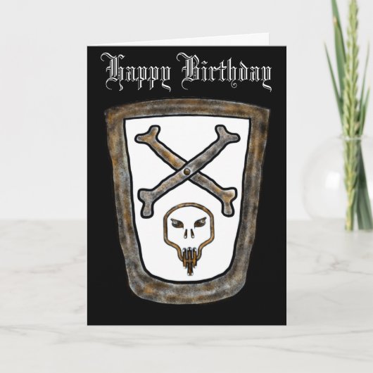 金属シールド誕生日カード カード (正面)