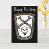 金属シールド誕生日カード カード (黄色い花)