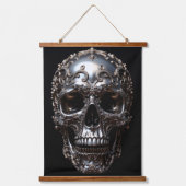 金属スカル2 吊り下げ型タペストリー (正面)