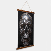 金属スカル2 吊り下げ型タペストリー (傾斜あり)