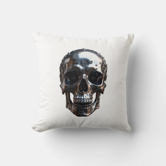 金属スカル クッション (正面)