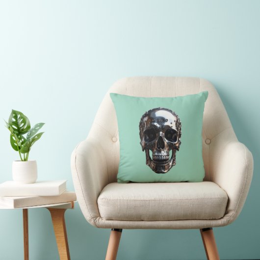 金属スカル クッション (椅子)