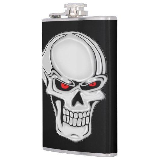 金属スカル フラスク (左)