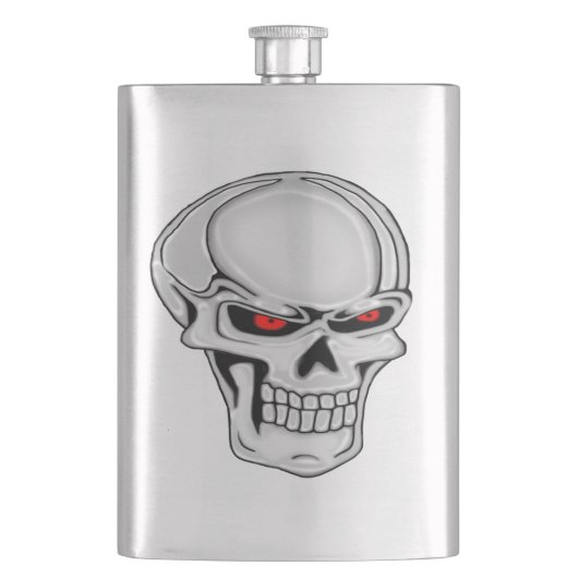 金属スカル フラスク (正面)
