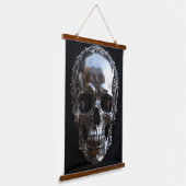 金属スカル 吊り下げ型タペストリー (傾斜あり)