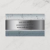 金属スクラッチグランジ金属 名刺 (裏面)