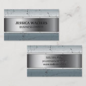 金属スクラッチグランジ金属 名刺 (正面/裏面)