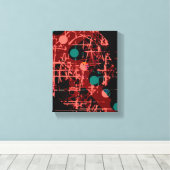 金属スクラップ キャンバスプリント (インサイチュ (ウッドフロア))